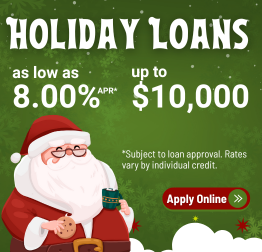 Holiday Loans - borrow up to $10,000 as low as 8.00% APR.